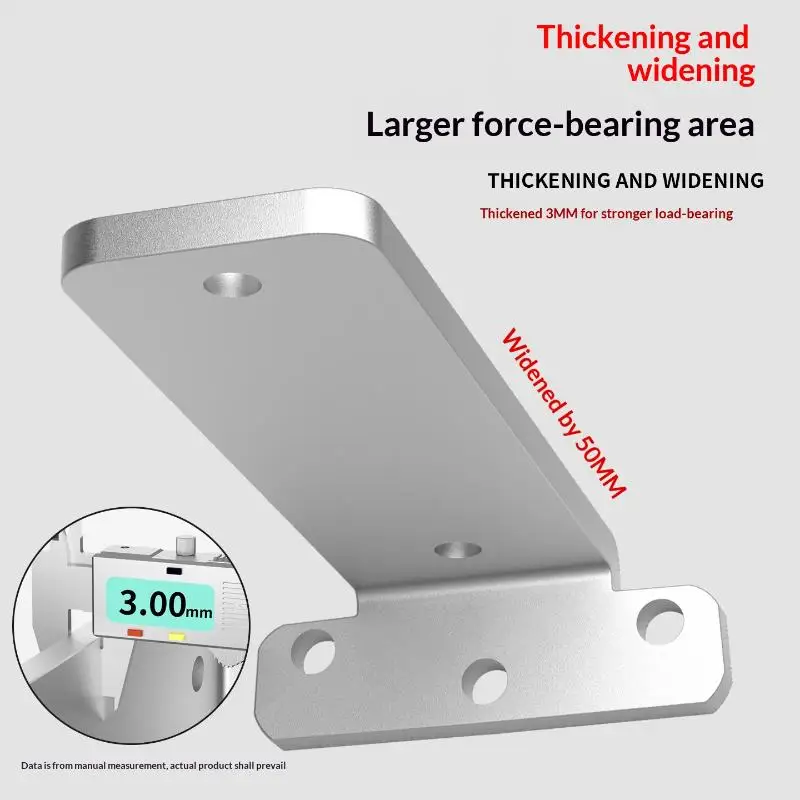 New 1Set L-shape Partition Support Brackets Wall Mount Fixed Rack With Screw Heavy Duty Shelf Brackets Industrial Metal Bracket