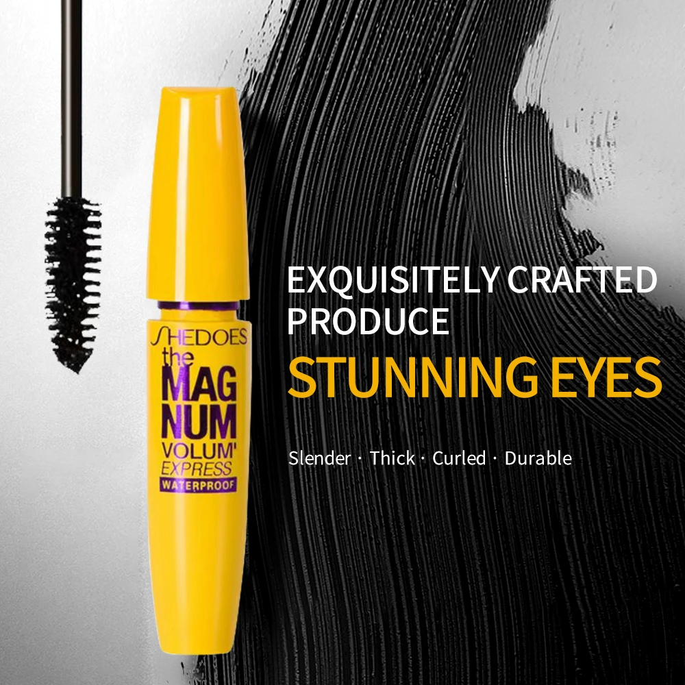 SHEDOES Mascara allungante e arricciacapelli - Formula impermeabile e antimacchia con pennello flessibile per tutti i tipi di beige chiaro