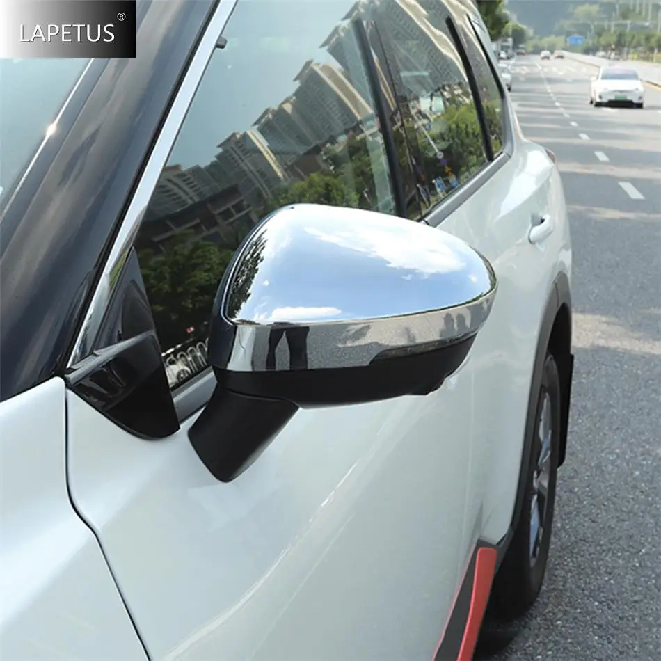 

Car Side Door Rearview Mirror Cap Decor Protection Cover Trim Accessories For Nissan Qashqai J12 2022 2023 Chrome / Carbon Fiber
