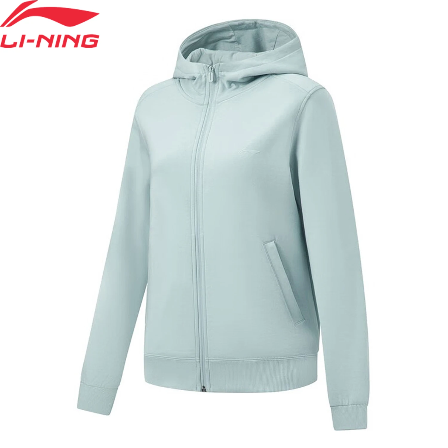 Li-Ning Women Training Fitness Hoodie Regular Fit Sports Tops LiNing Classic Hooded Pullovers Comfortable Coat Jacket AWDT776