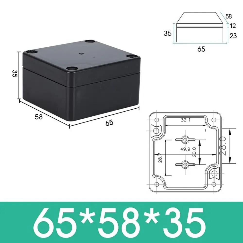 ABS Plastic DIY Housing Instrument Electronic Project Box Black Three Layers Security Monitoring Case Waterproof Power Box