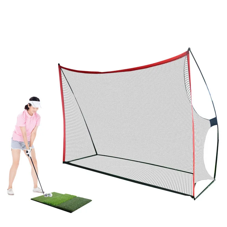 

Custom large golf batting net practice mat with complete frame kit for indoor and outdoor golf net & golf mat