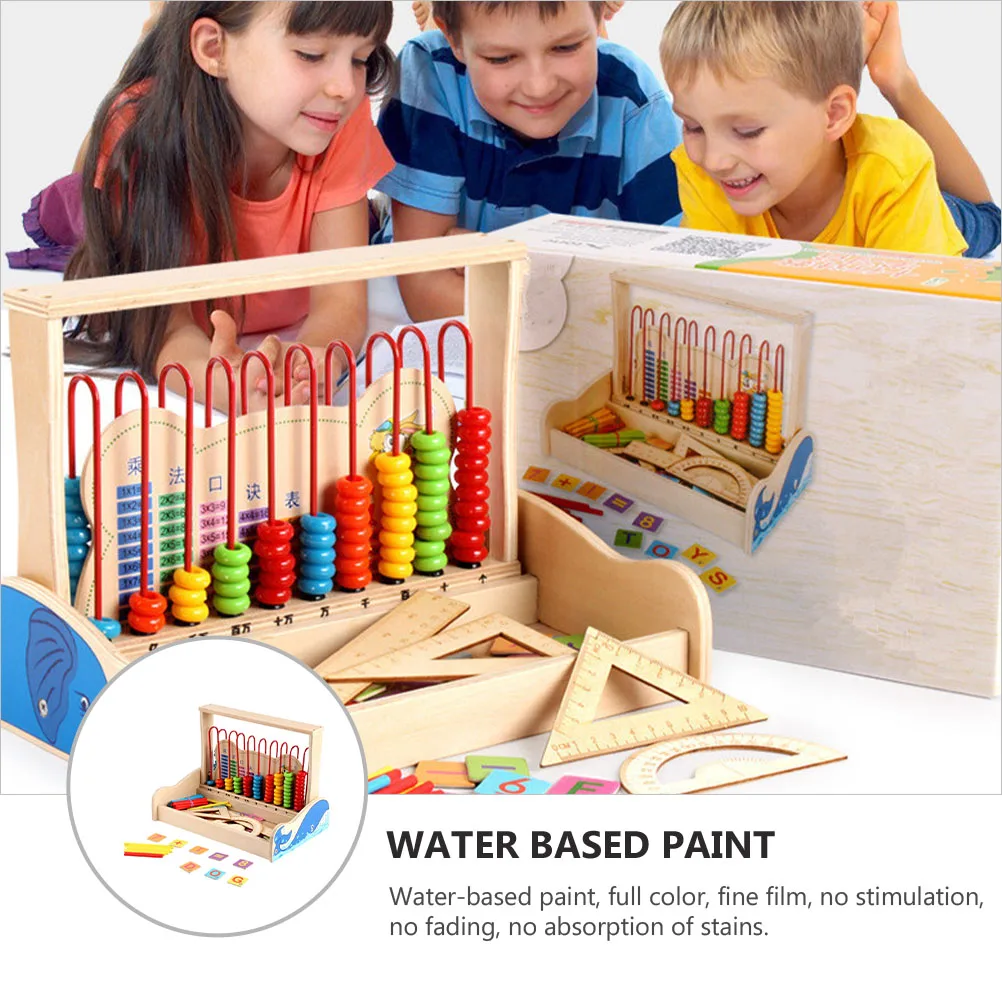 Ábaco de madera para matemáticas, herramientas de aprendizaje, juguetes educativos, cuentas aritméticas preescolares coloridas, desarrollo del cerebro