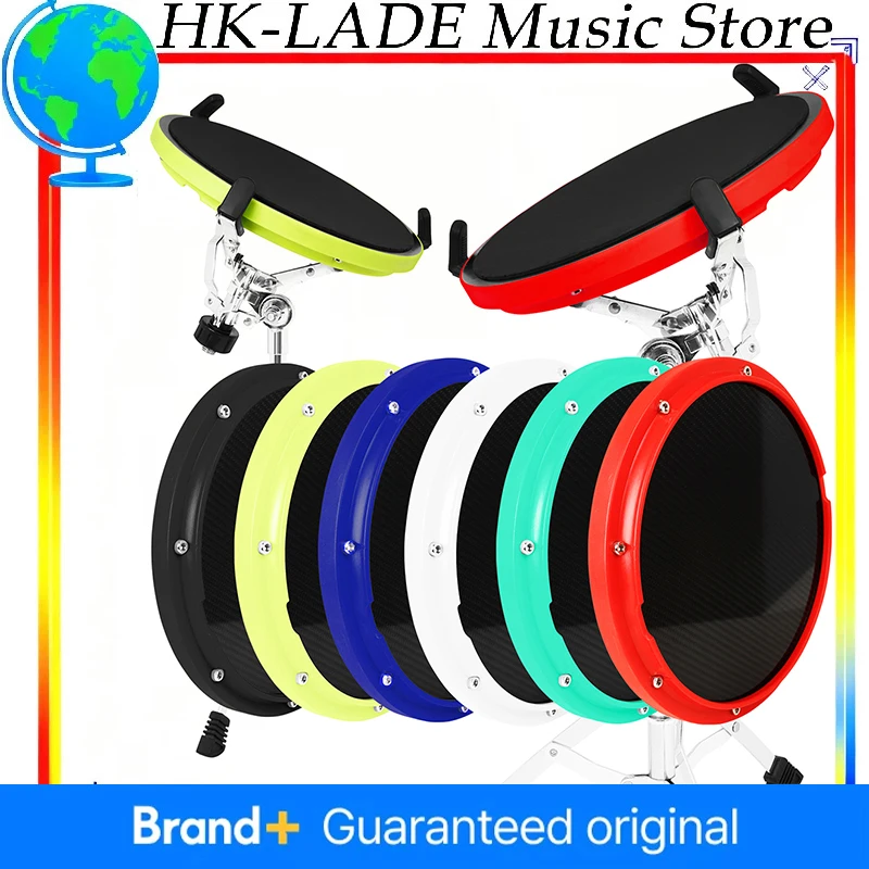 

﻿ 10 Inches Drum Practice Pad Silent Drum Pad Double Sided Beginner Practice Training Carbon Fiber Dumb Drum Pad ﻿