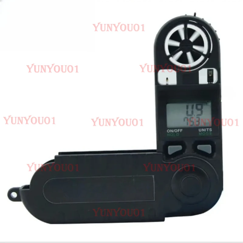 Pocket Digital Anemometer, , Hand-Held Wind Speed / Air Temperature Tester, Measuring Air Volume, Foldable.