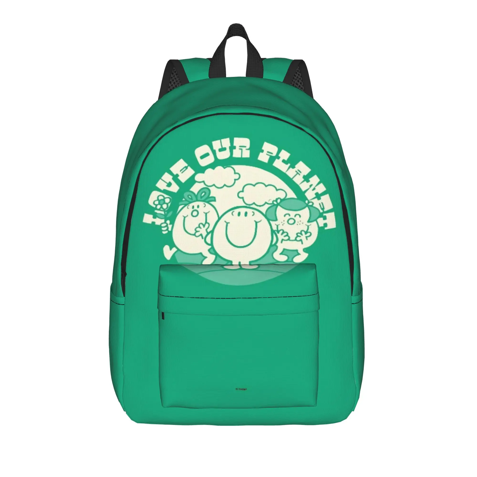 M-Mr M-Men L-Little M-Miss LOVE OUR PLANET Cool Backpack Lightweight High School Work  Daypack for Men Women Laptop Canvas Bags