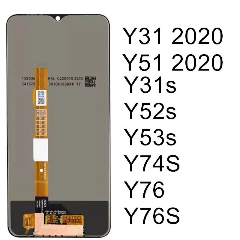 High Quality LCD For VIVO Y31 Y51 2020 LCD Replacement Parts For VIVO Y31s Y52s Y53s Y74S Y76 Y76S Display Touch Screen