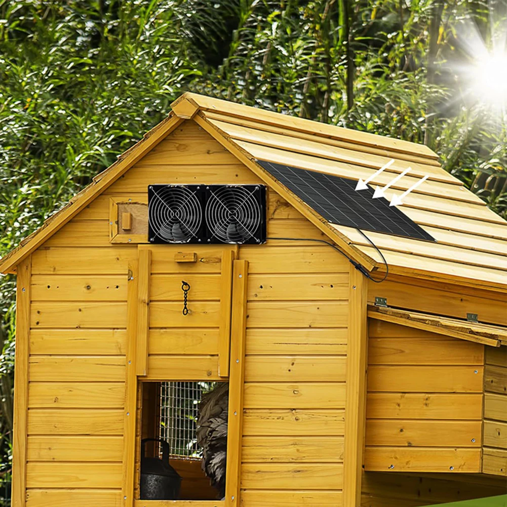 Ventilateurs solaires 15W 12V IP65, panneau solaire étanche, ventilateurs d'extraction régulent la température, ventilateurs de Ventilation solaire pour hangar extérieur et intérieur