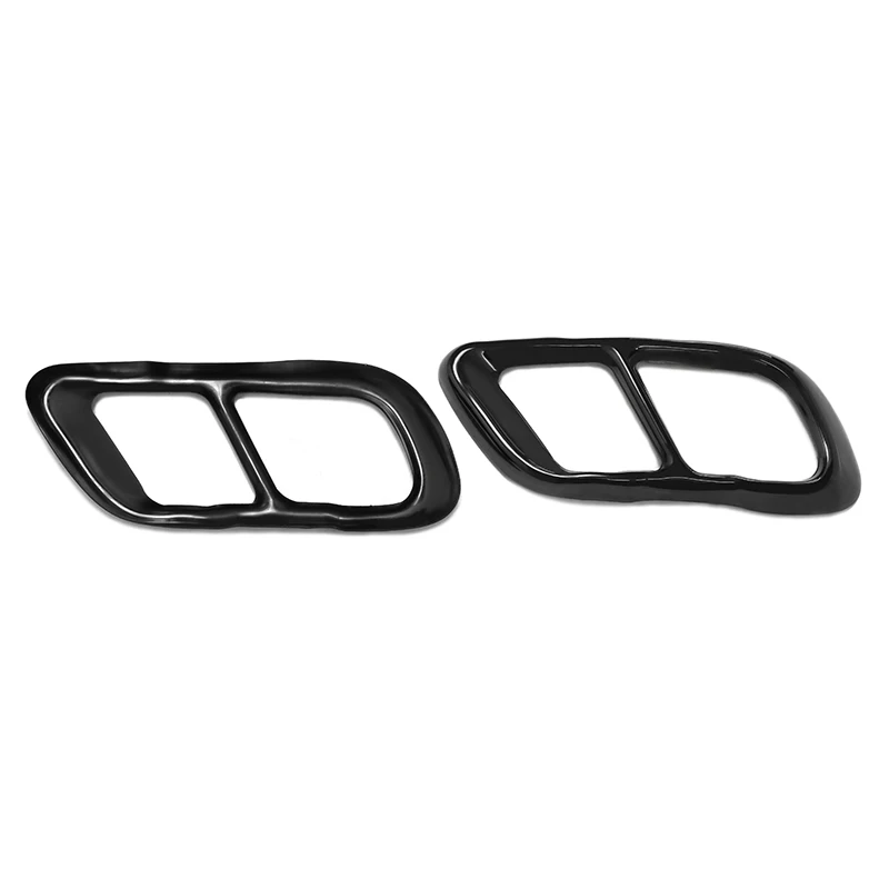 SYPES Black Stainless Steel Car Exhaust Tip Exhaust Pipe Tailpip Cover Trim for 19-2021  X5 G05 X6 G06 X7 G07 M Sports - view 5