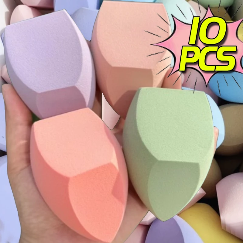 10PCS Makeup Sponge Dry Wet Use Face Powder Puffs Eggs Cosmetic Puff for Cushion Foundation Beauty Eggs Makeup Accessories Tools