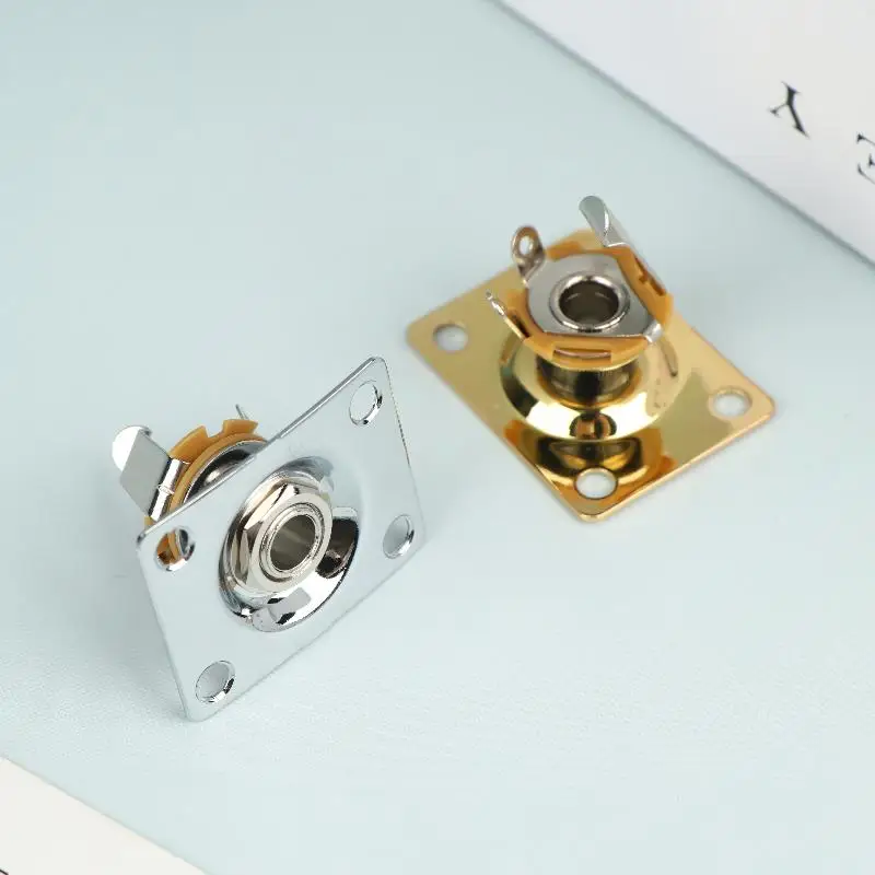 Wholesale Electric Guitar Jack Output Plate Guitar Output Jack Plate Square Shape Metal Compact Guitar Jack Socket Plate Guitar