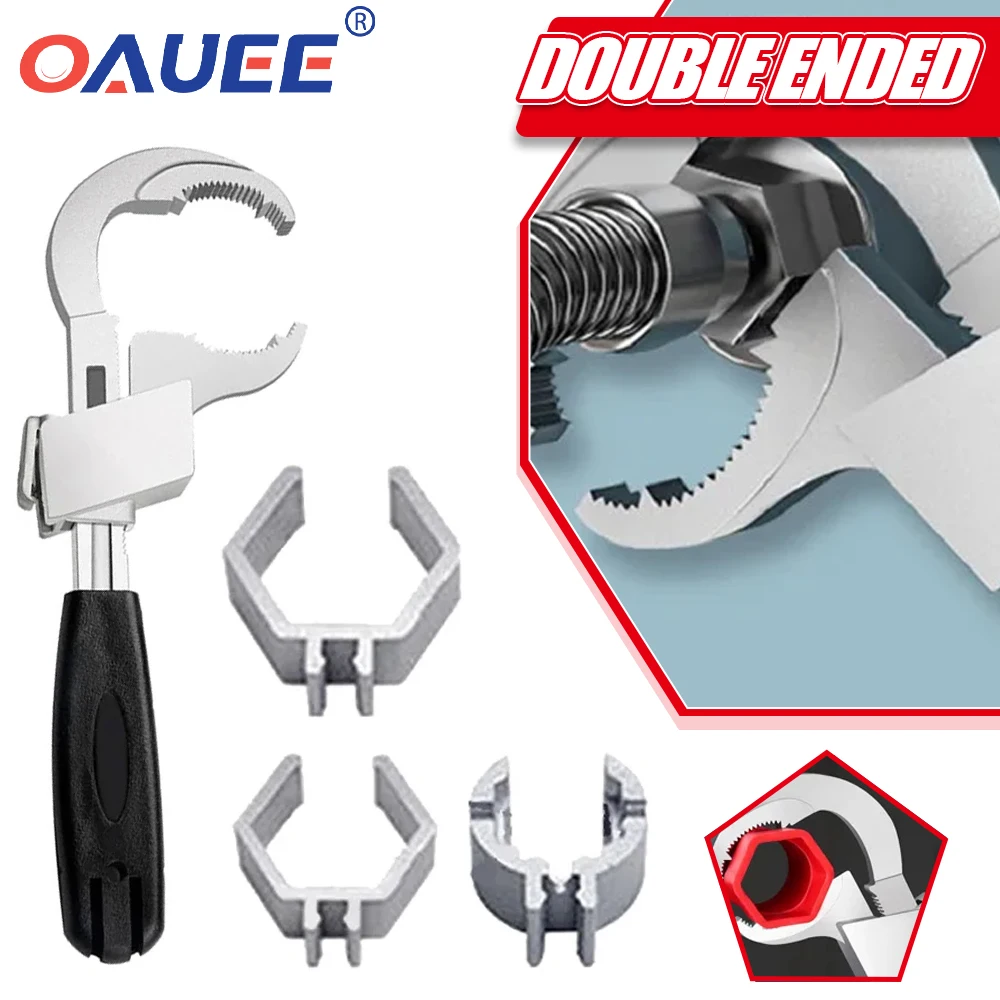 

Multifunctional Double Ended Wrench Universal Aluminium Alloy Open End Spanner Bathroom Plumbing Faucet And Sink Repair Tools