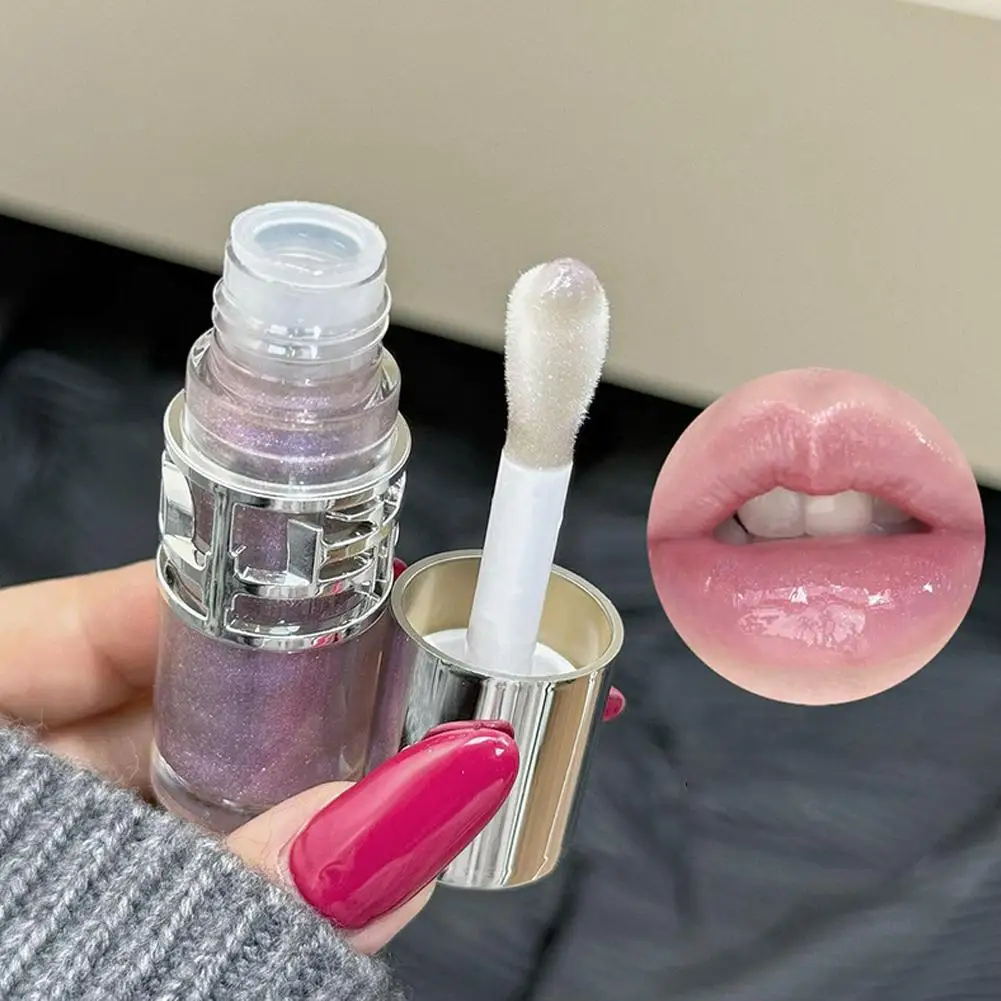 ملمع شفاه مرآة لامعة، شفاه مائية لامعة خفيفة ملمع شفاه مائي 3 ألوان، ترطيب مرطب، يدوم طويلاً