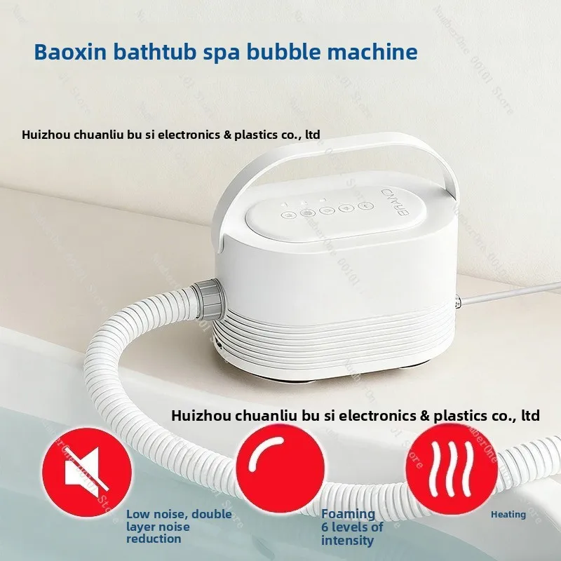Family SPA Electric Bubble Machine, Automatic Bath & Surf Massage Mat with Wireless Remote, Home Spa Equipment