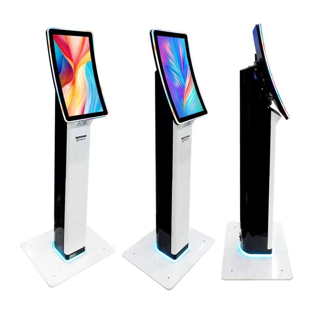 

Wintouch 23.6-inch curved touch kiosk with printer 23.6-inch 32-inch curved vertical stand Android self-service kiosk