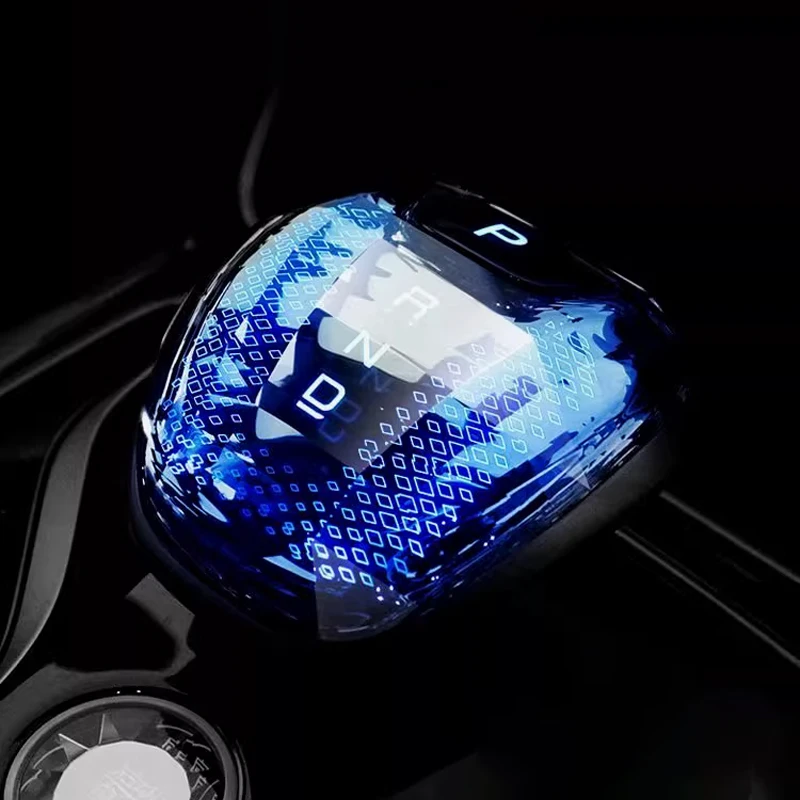 Crystal Car Gear Lever Shift Handle Knob With Luminous For BYD Han Tang Song Plus Qin Plus EV DMI Frigate 2021- 2025