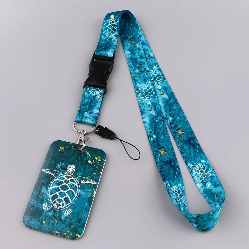 Cartoon Pet Animal Woven Lanyard Card Holder Multi‑Purpose Phone Strap Work Badge Student Campus ID Card Protector