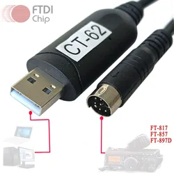 USB-MD 8pin for Yeasu FT-817/857/897/891 MF/HF/VHF/UHF transceiver CTCSS/PC Interface/Program/Clone Cable
