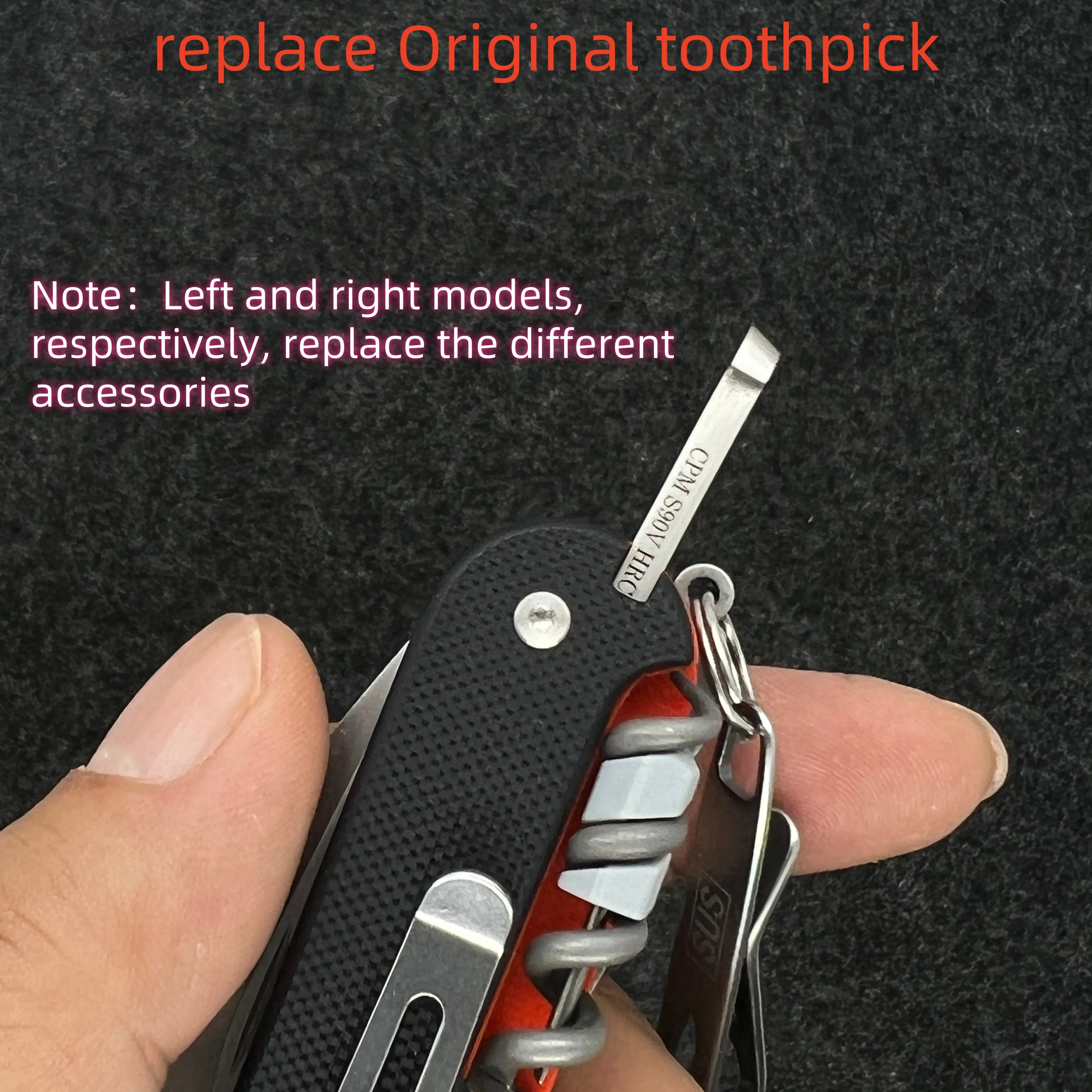 1 Pcs CPM S90V Steel Toothpick PIN Replacement Part For 58/65/74/84/91/111mm Victorinox Swiss Army Knife SAK DIY Accessories