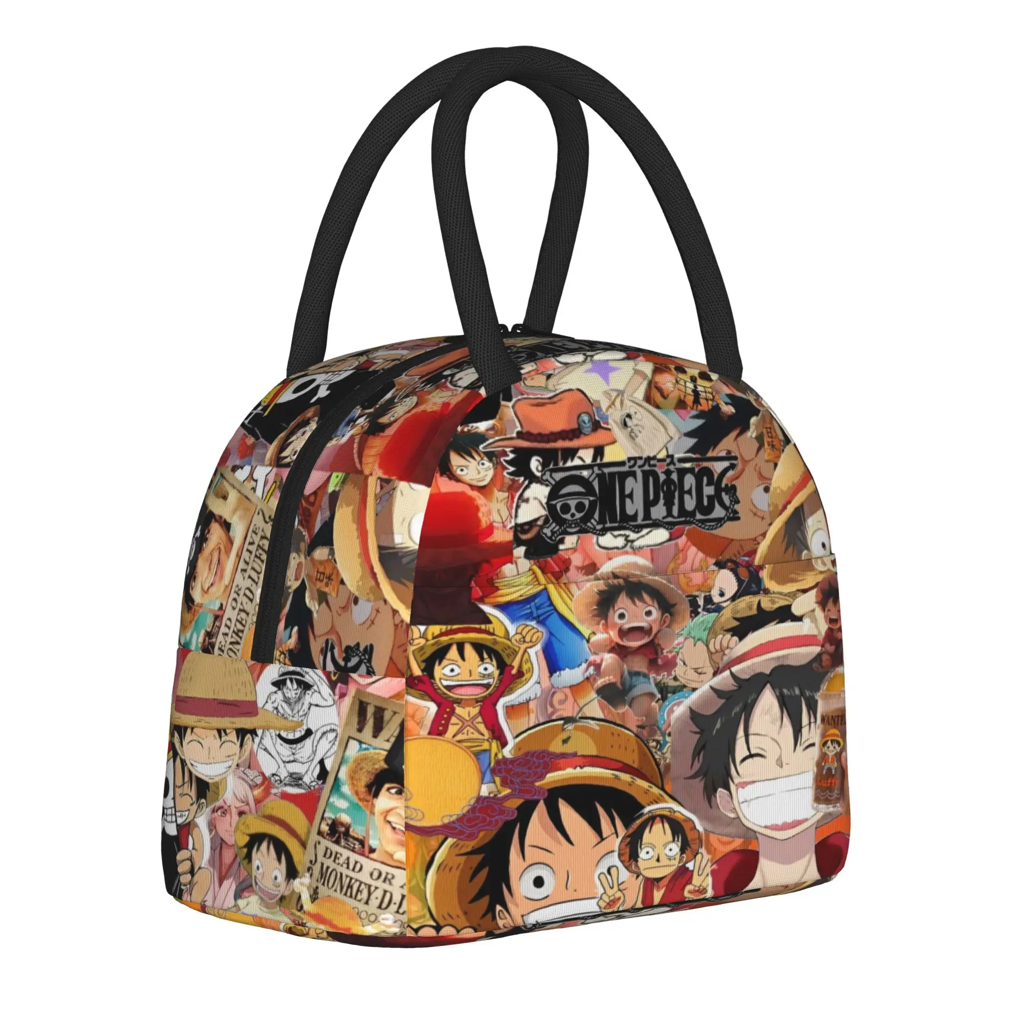 

LUFFYS o-one-piece-e Insulated Lunch Bag for Men Women Food Container Bags Reusable Cooler Thermal Bento Box For Work