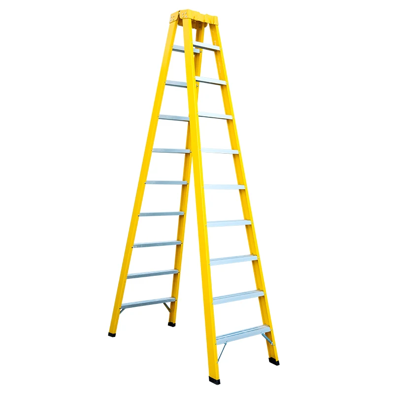 양면 유리섬유 접이식 사다리 (공구 트레이 포함)