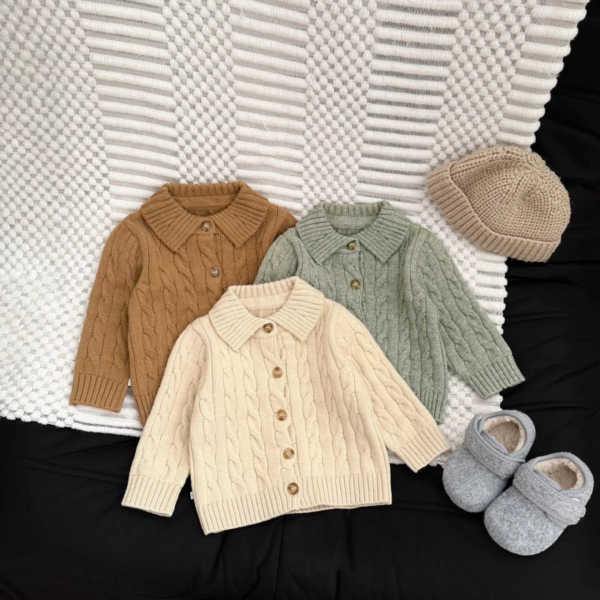 Children's Sweaters Fashion Autumn and Winter Fried Dough Twists Temperament Knitwear Winter Boys' Thickened Versatile Top
