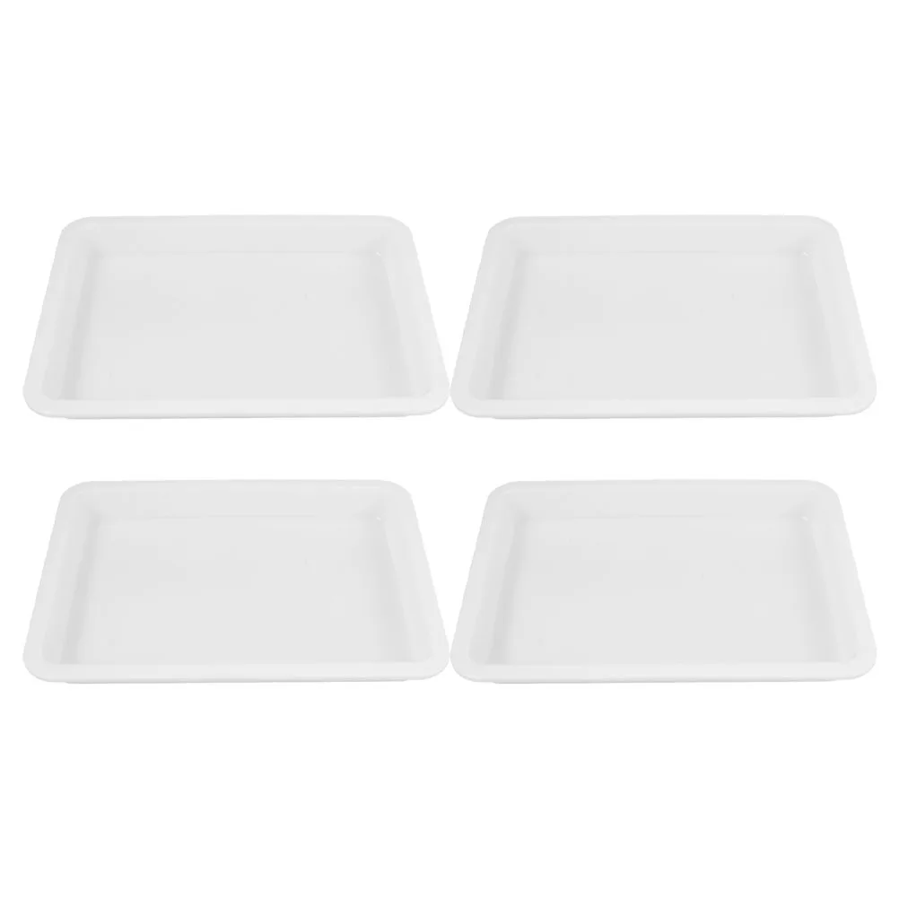 

4pcs Laboratory Reagent Tray Leakproof Acid Alkali Resistant For Chemical Experiment Lab Storage Solution Teaching Equipment
