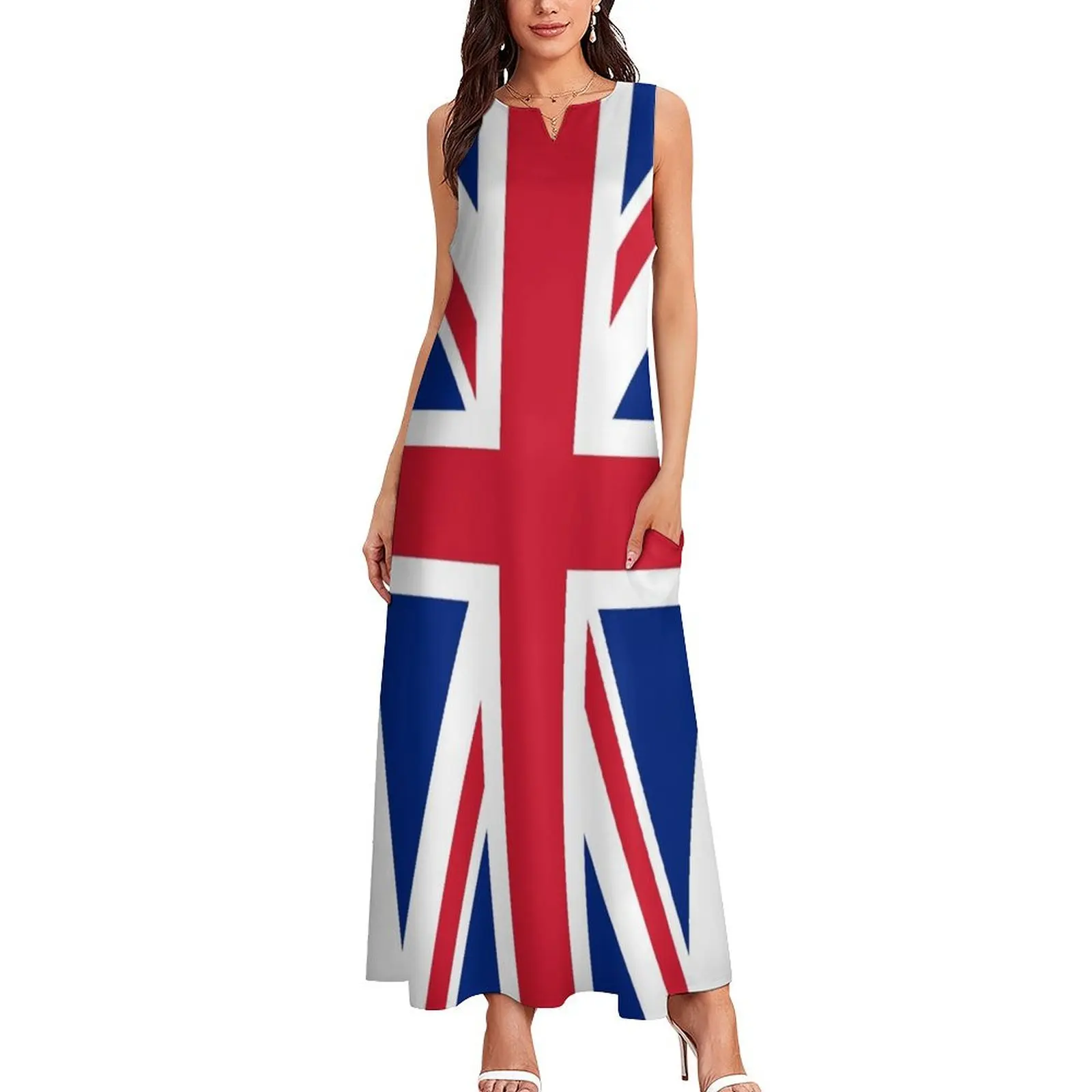 UK Great Britain Royal Union Jack Flag Long Dress dresses women summer 2024 summer women