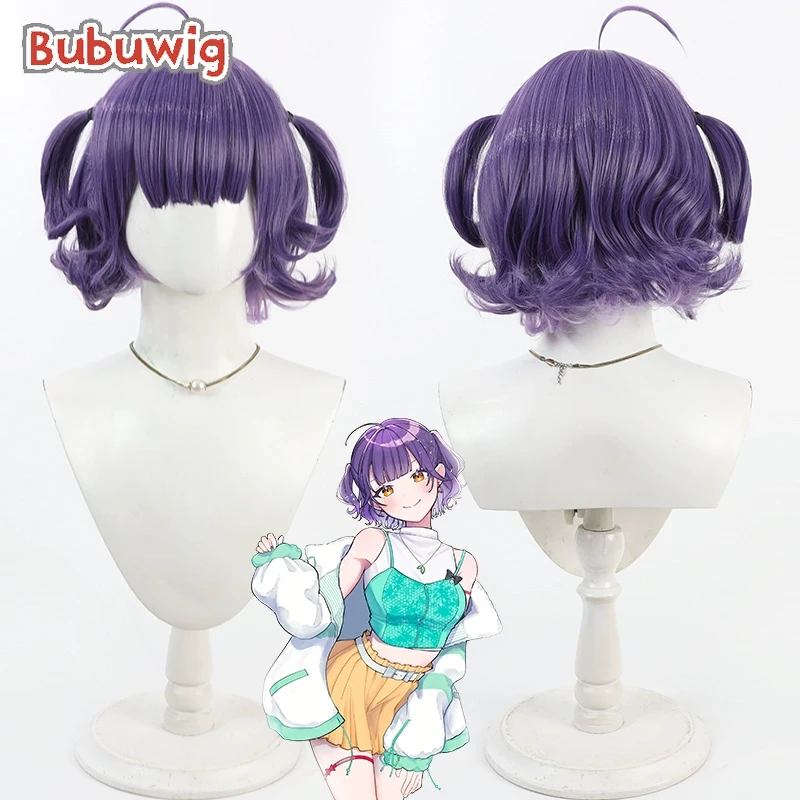 

Bubuwig синтетические волосы Nanase Suzuna косплей парики виртуальный YouTuber Nanase Suzuna 30 см волнистый фиолетовый парик с градиентом термостойкий
