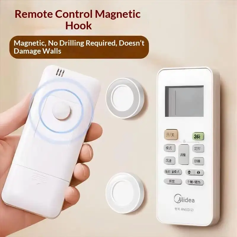 TV Air Conditioning Remote Control Magnetic Sticker Remote Control Storage Suction Magnetic Hook No-Drill Wall-Mounted Sticker