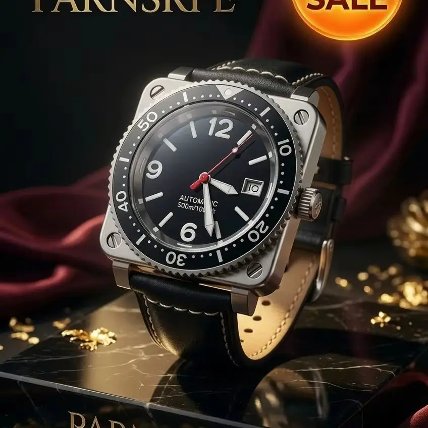 PARNSRPE CNH35 Automatic Mechanical Watch for Men Sapphire Crystal 316L Stainless Steel Case Luminous Waterproof Business Casual