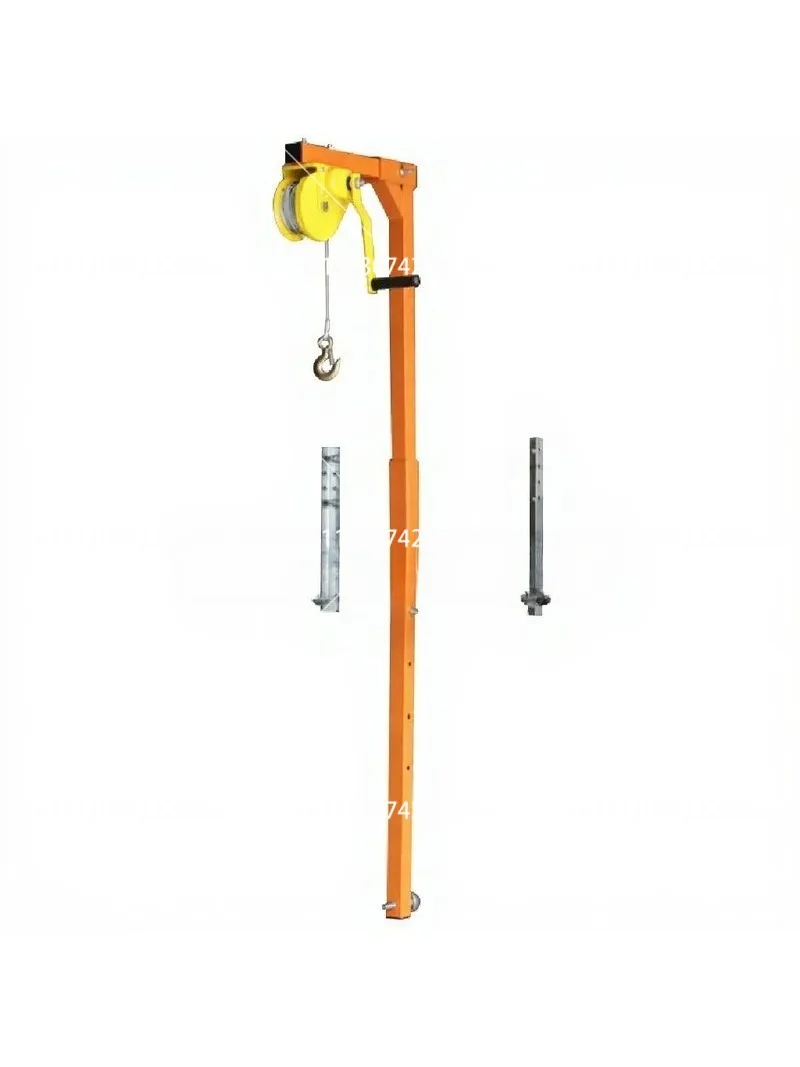 Self-Locking Folding Crane Manual Winch Assembly Tool Installation Stainless Steel Air Conditioning Lifting Tools