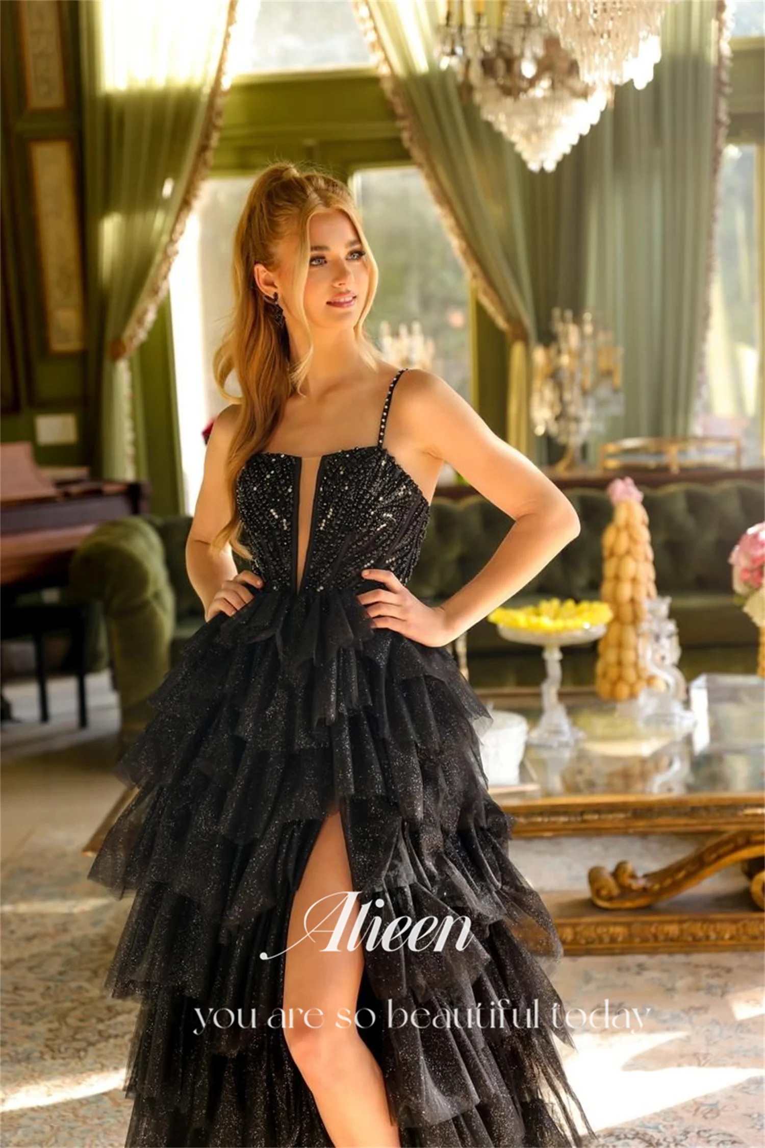 Aileen Elegante Dames Feestjurken Dames 2024 Aangepaste Handmatige Meerlaagse Galajurken 2025, Dames Avondjurk Vrouw Gala