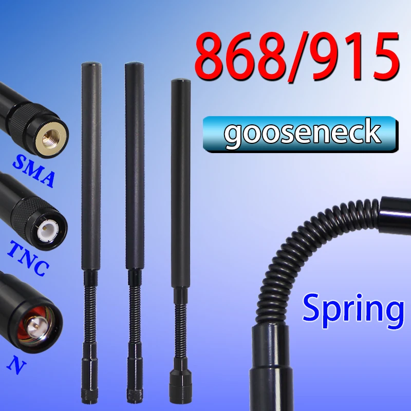 

NB-iot shock-absorbing spring antenna 868MHz LoRa 915MHz digital transmission high-gain OMNI antenna TNC Male SMA 868-915MHz