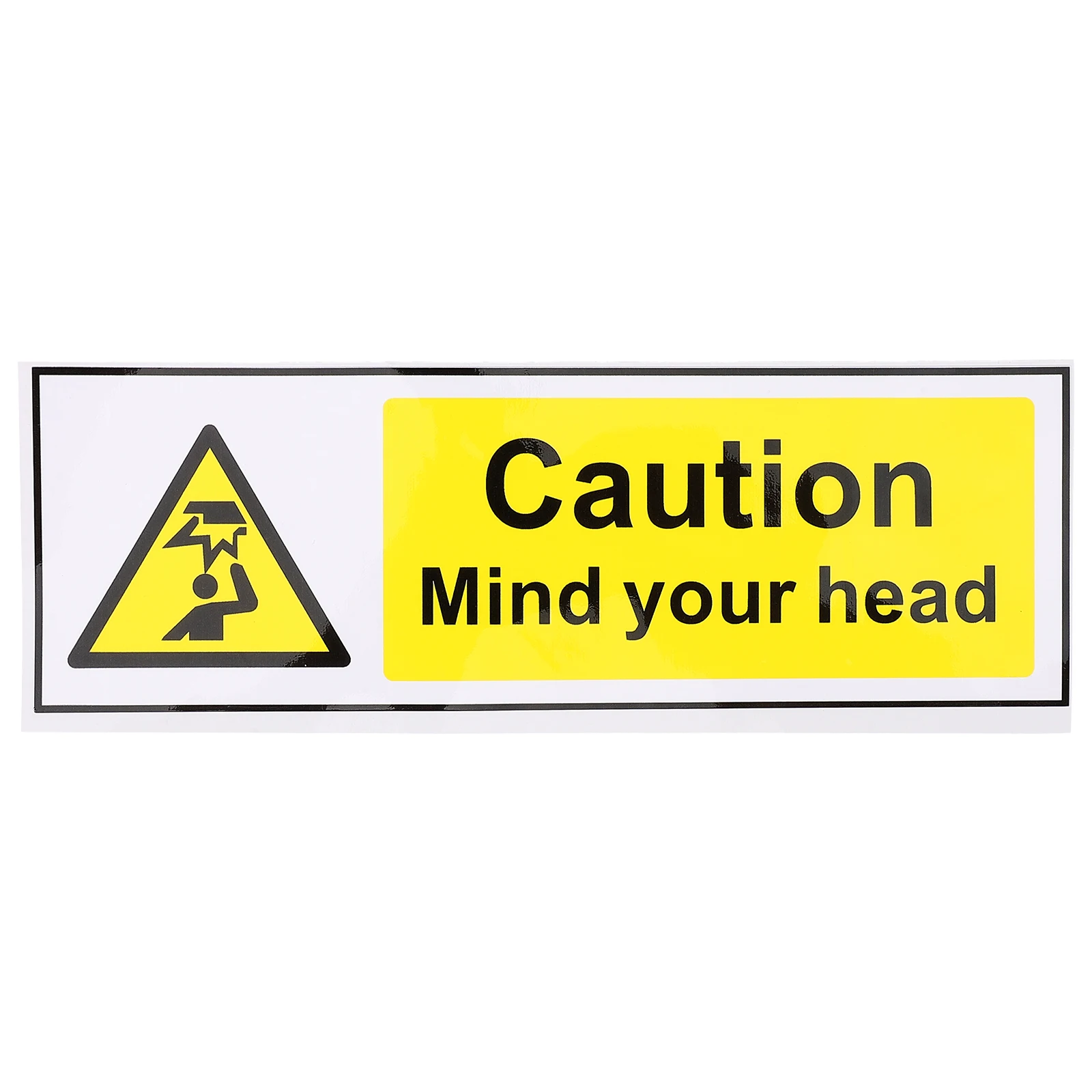 Watch Your Head Warning Sign Adhesive Durable PVC Caution Decal for Workplace Factory Equipment Safety Warning Sticker