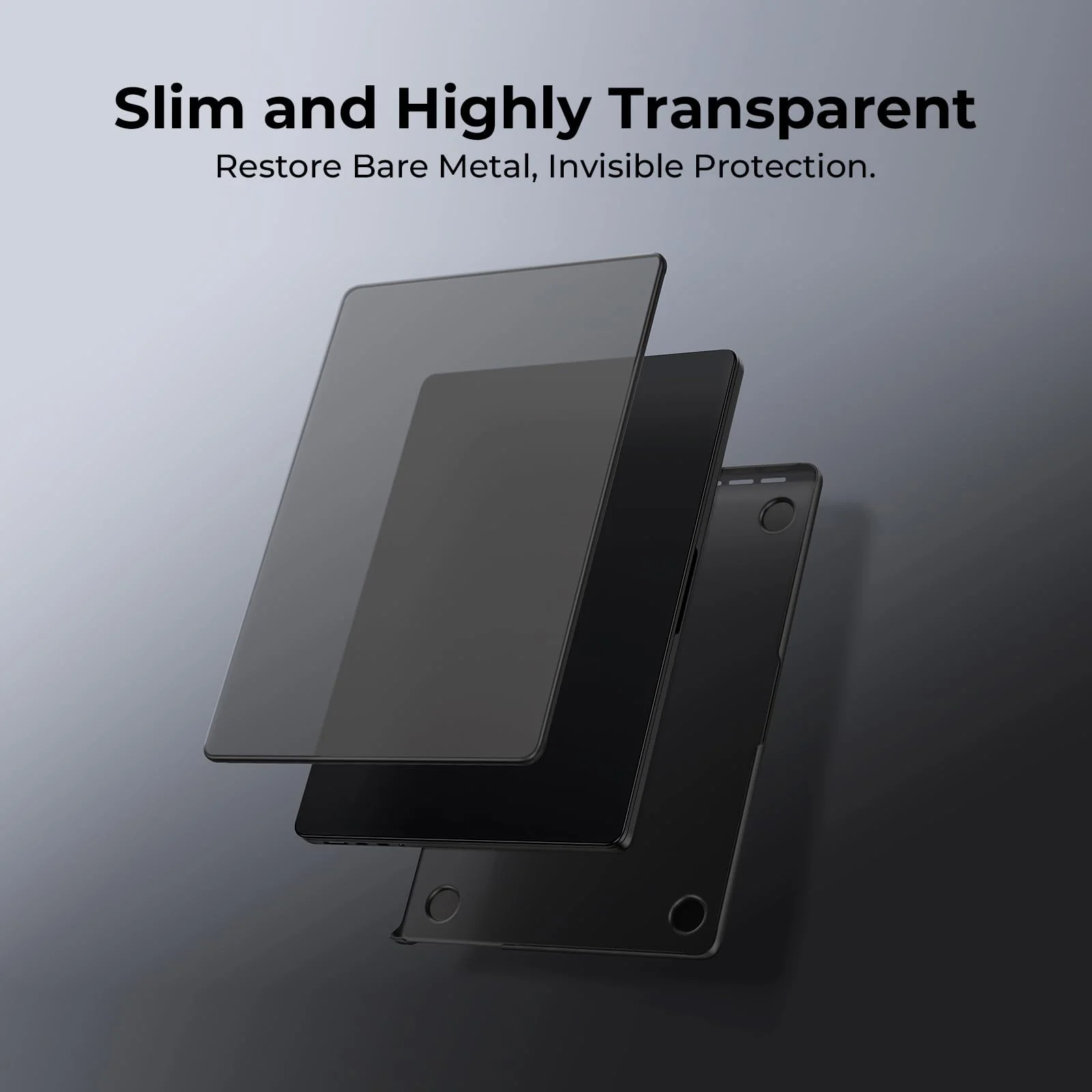 Eoocoo Case For Macbook Pro 14 Inch 2025 2024-2021 M4 M3 M2 M1 Pro Chip For Space Black Plastic Anti-Fingerprint Macbook Cover