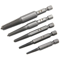 5pc Hex Handle Broken Head Screw Removal Tool 60mm Black Electric Hex Screw Removal Tool Set Cover Manual Screwdriver