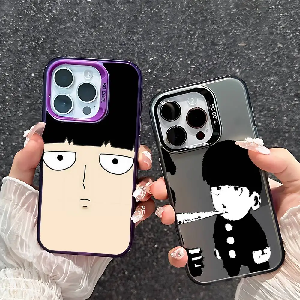 

Cool M-mOB-PSYCHO-100 Kawaii Phone Case For IPhone 17 16 15 11 12 13 14 Pro Max 16 Plus 12 Mini 7 8 XR XS 15Pro MAX Cove