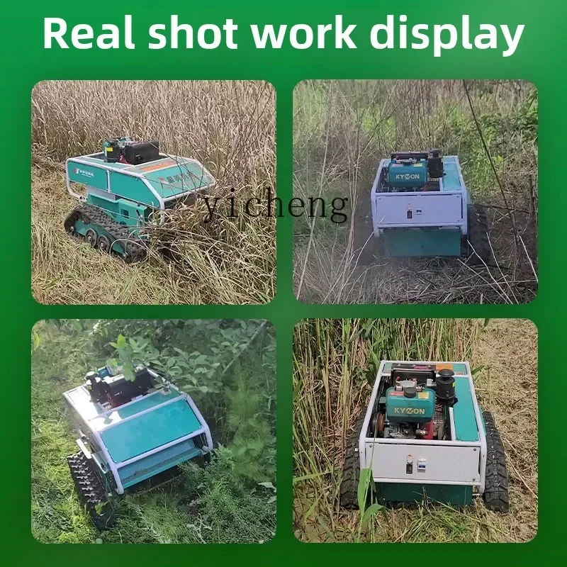 TQH landwirtschaftliche ferngesteuerte Raupe, kleiner Diesel-Obstgarten, gebrochenes Gras, Rückgabemaschine, Rasengarten-Werbung