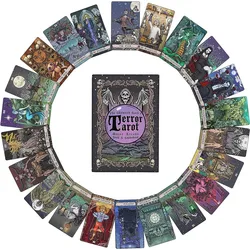 10.3*6cm The goulish Garb Terror Tarot - 22 Card Major Arcana Tarot Card Deck Gothic Halloween Tarot Deck