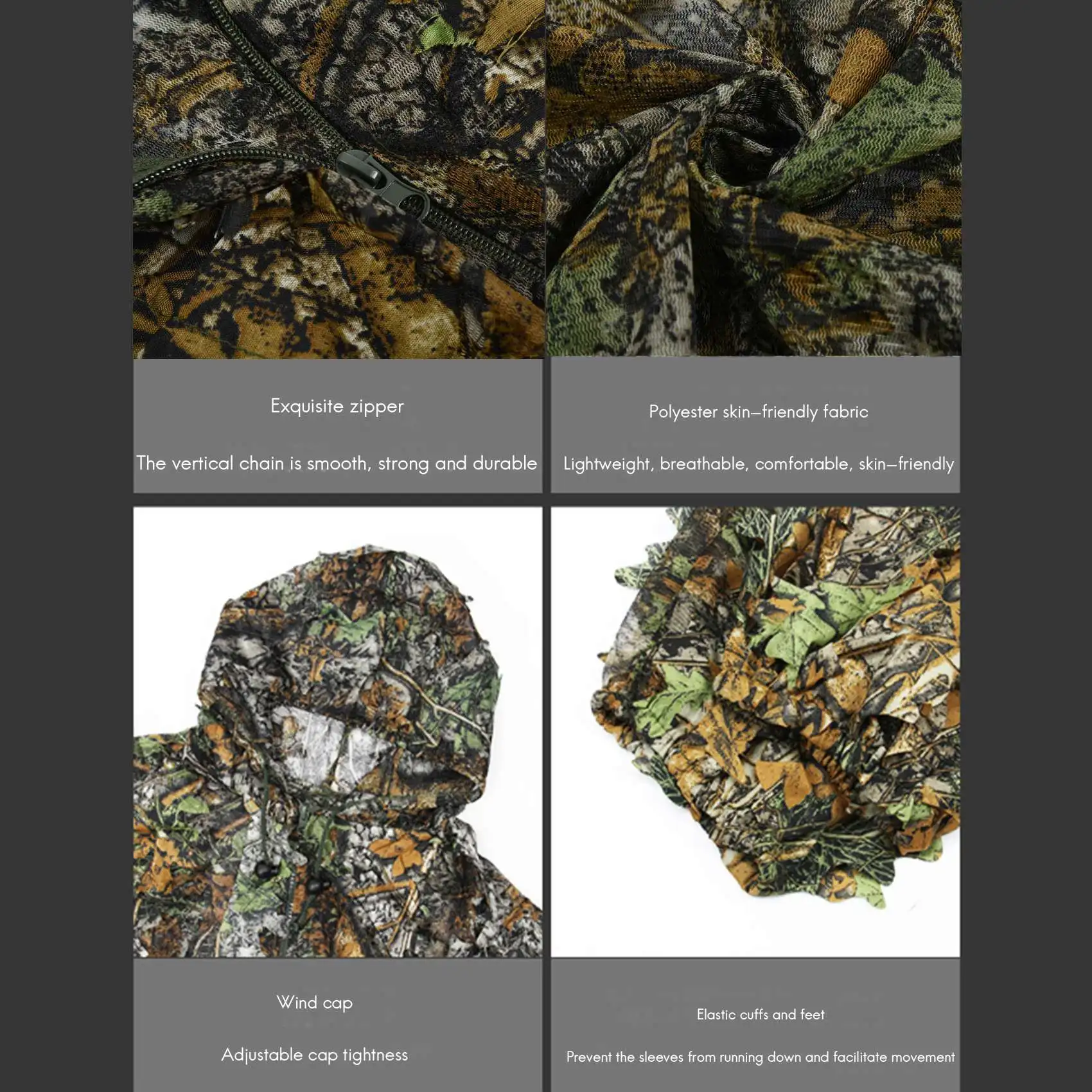 HOT 3D Leaf Adultos Terno Camo/Camuflagem Caça Deer Stalking em