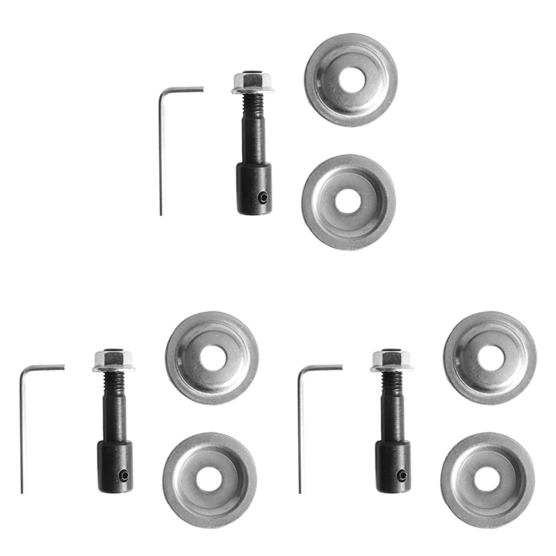 ¡CALIENTE! 3 juegos de eje de conexión de muela para varillas de pulido y pulido de motor 775