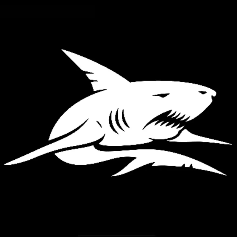 Lifelike Angry Shark Car Sticker Personality Decal Waterproof Vinyl Decals Accessories  11cm*20cm