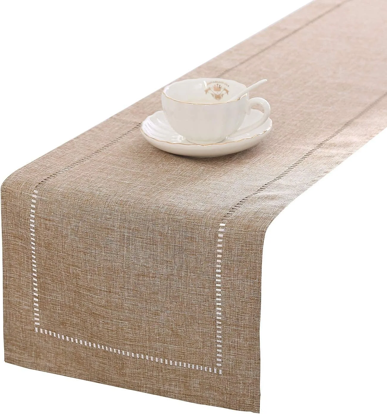Decorative Linen Table Runner Farmhouse Style Tabletop Collection Table Runners for Everyday Dining Wedding Party Home Decor