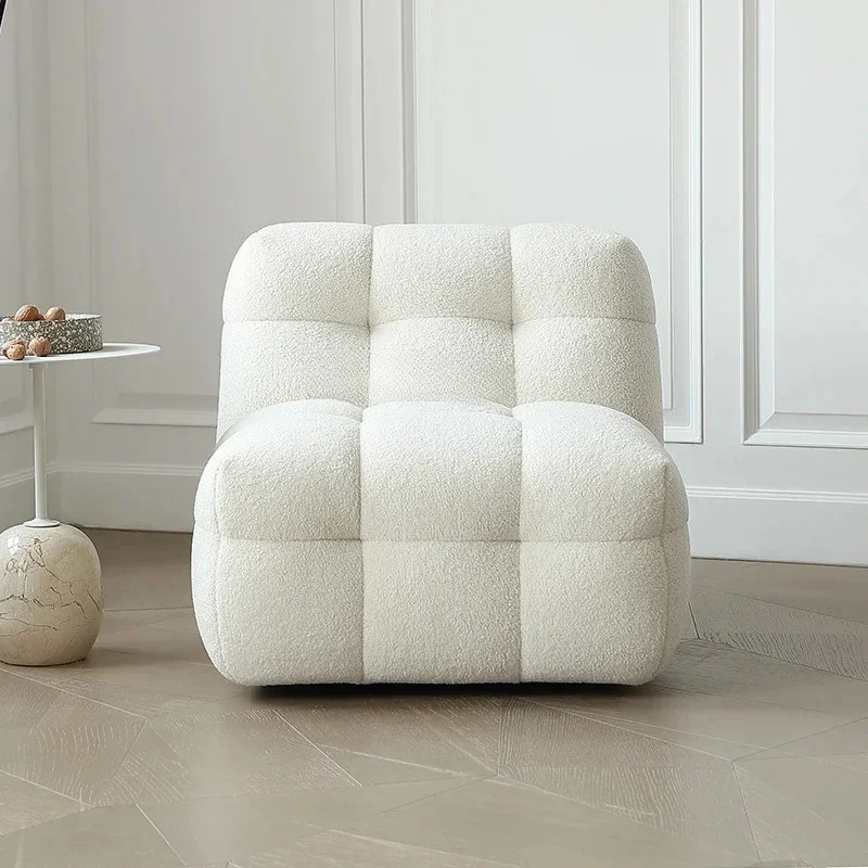 Single sofa light French cream style modern minimalist designer casual sofa chair