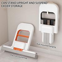 Self-Squeeze Short Handle Mop Mini Portable Super Absorbent Mop with 3 Replacement Sponge Heads for Floor Window Wall Cleaning