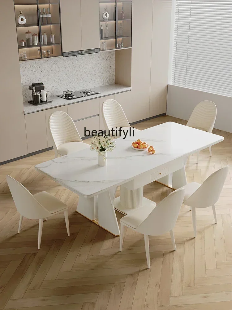 

SS 7304new style Modern rock slab living room mahjong table dining table integrated multifunctional electric multifunctional mah