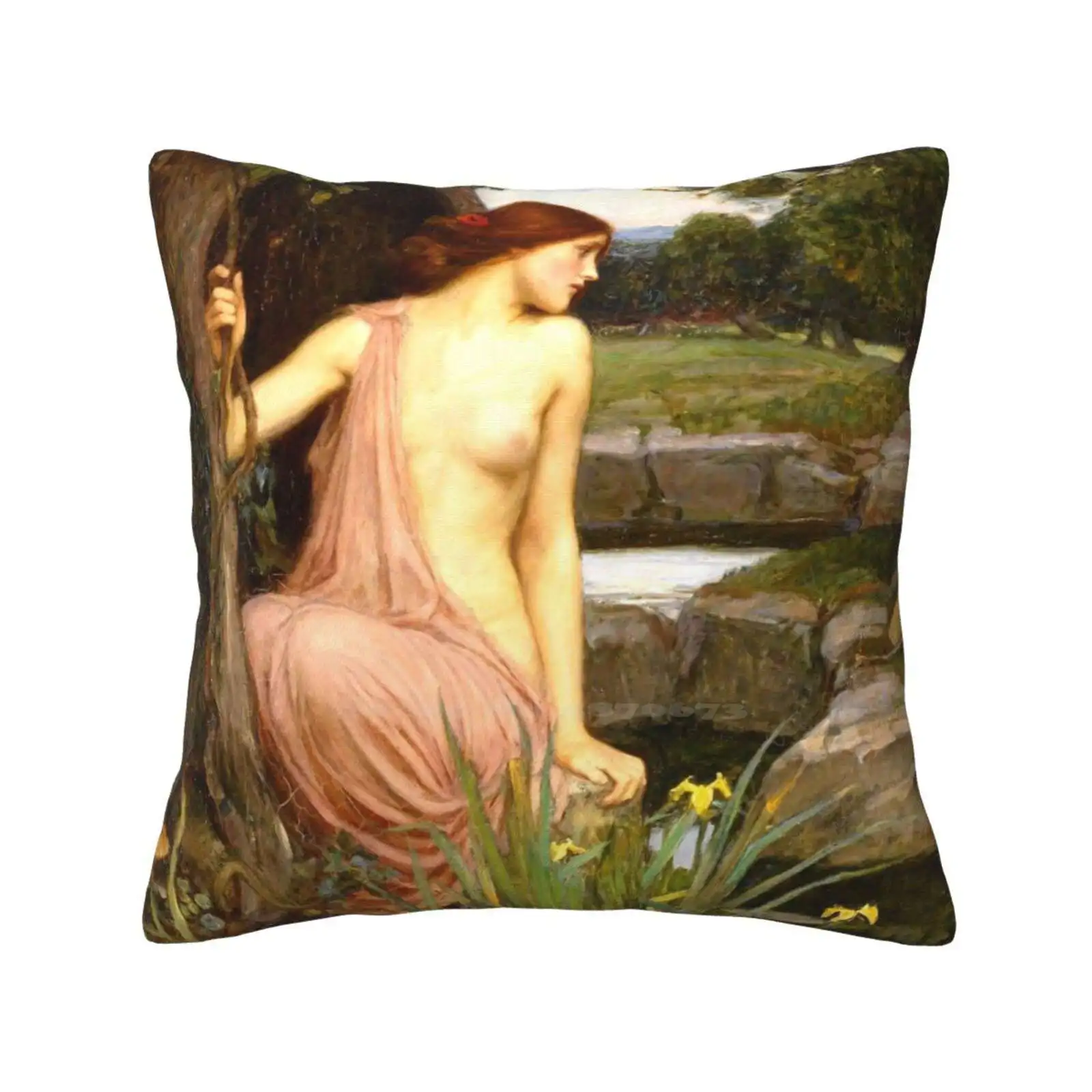 Echo-John William Waterhouse Soft Comfortable Pillowcase Original Famous Painter Artistic Known Icon Culture Vintage Retro Old