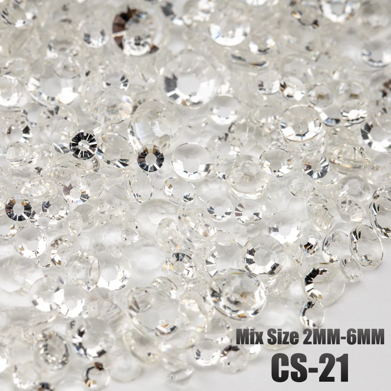 VDD 30/100g Gemischte Größen 2-6mm Harz-Strass-Kristall-Flachsteine aus Kunststoff Großhandel DIY Nagelzubehör Kunsthandwerk Dekoration – Detail 25