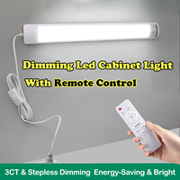 Dimming Kitchen Light Cabinet Lights Remote control Super Bright Led Tube Lighting 110V Adjustable Kitchen Home Wall Closet Lamp